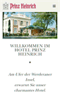 Mobile Screenshot of hotelprinzheinrich.de